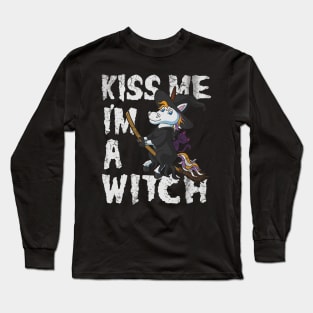 Halloween Unicorn Witch Long Sleeve T-Shirt